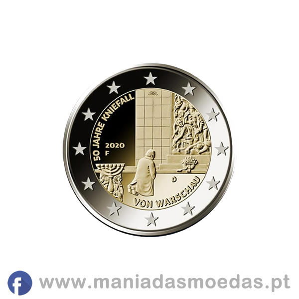 Moeda Alemanha 2020 - genuflexão de Varsóvia