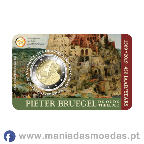 Moeda 2€ Bélgica 2019 - Pieter Bruegel