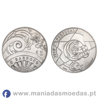 Moeda de Coleção 5€ Portugal 2018  – O Barroco Moeda de Coleção 5€ Portugal 2018  – O Barroco