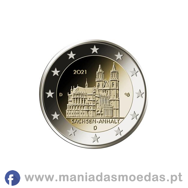 Moeda 2€ Alemanha 2021 - Saxony-Anhalt