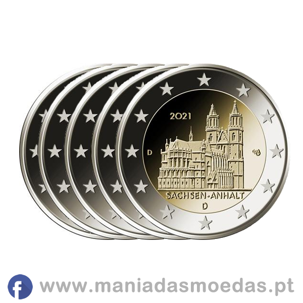 5 Moedas 2€ Alemanha 2021 - Saxony-Anhalt