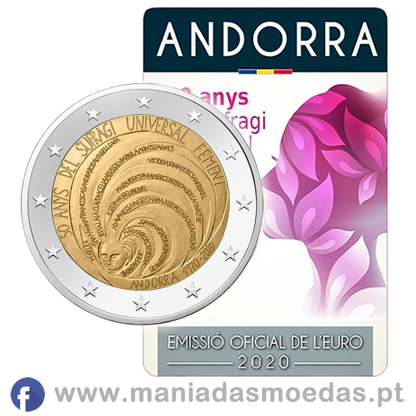 Moedas 2€ Andorra 2020 - Sufrágio Universal + Cimeira - Image 3