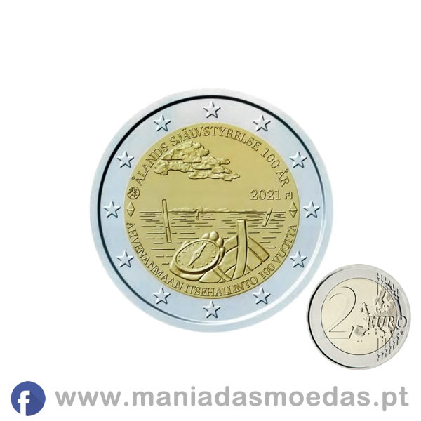 Moeda de 2€ Finlândia 2021 - Aland