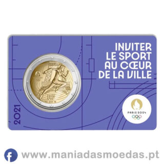 Moeda 2€ França 2021 – Jogos Olímpicos 2024 – Roxo Moeda 2€ França 2021 – Jogos Olímpicos 2024 – Roxo