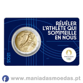 Moeda 2€ França 2021 – Jogos Olímpicos 2024 – Azul escuro Moeda 2€ França 2021 – Jogos Olímpicos 2024 – Azul escuro