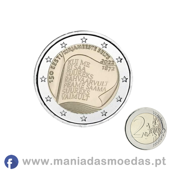 Moeda 2€ Estónia 2022 - Literatura