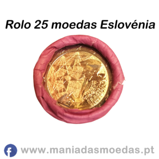 Rolo 25 moedas 2€ da Eslovénia de 2022 Erasmus