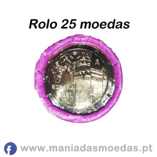 Rolo com 25 moedas de Espanha de 2021 - Toledo