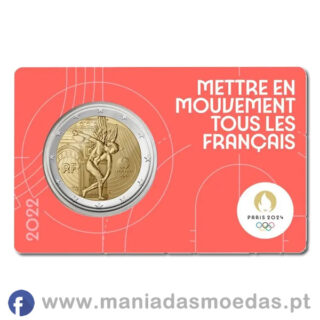 Moeda 2€ França 2022 – Jogos Olímpicos 2024 – Vermelho Moeda 2€ França 2022 – Jogos Olímpicos 2024 – Vermelho