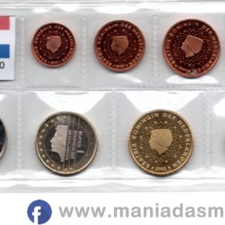Conjunto 8 moedas holanda 2000