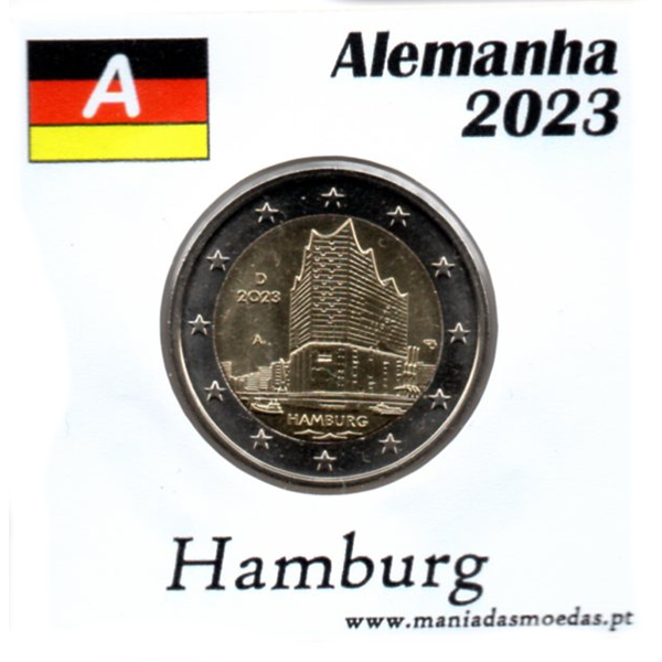 Moeda 2€ Alemanha 2023 - Hamburg