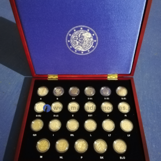 Coleção completa com as 23 moedas alusivas ao Erasmus 2022