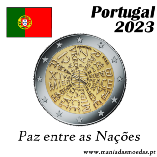 Moeda 2€ Portugal 2023 - Paz entre as nações
