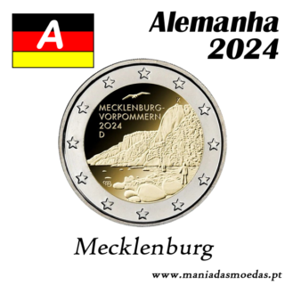 Moeda 2€ Alemanha 2024 - Mecklemburg - Letra sortida