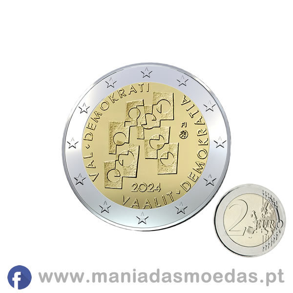 Moeda 2€ Finlândia 2024 - Eleições e Democracia