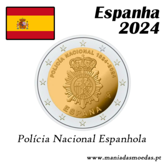 Moeda 2€ Espanha 2024 - Polícia
