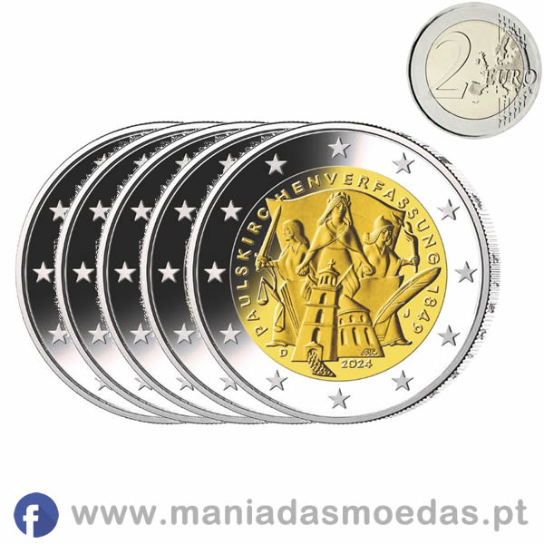 5 Moedas Alemanha 2024 - Paulskirche - 5 Letras