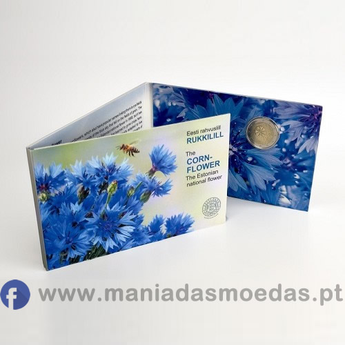 Moeda 2€ Estónia 2024 - Centáurea (Coincard)