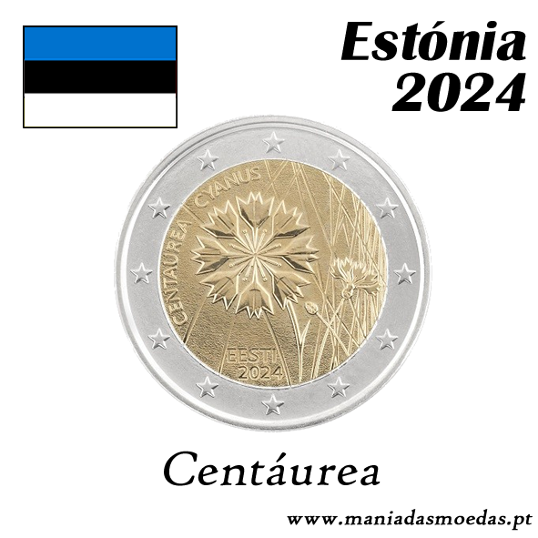 Moeda 2€ Estónia 2024 - Centáurea