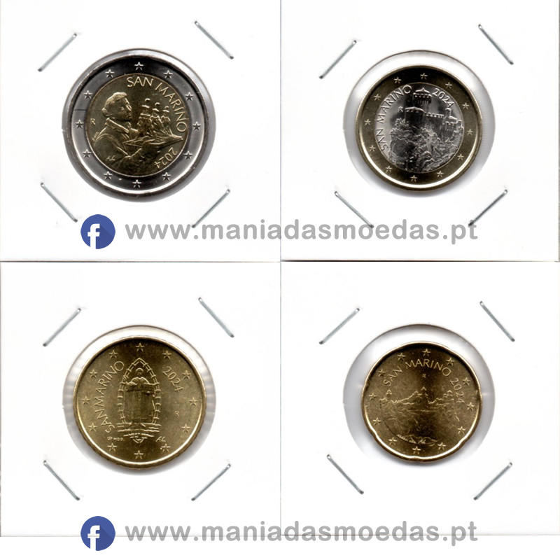Conjunto 4 moedas San Marino 2024