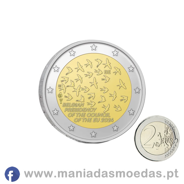Moeda 2€ Bélgica 2024 - Presidência UE - Alvéolo