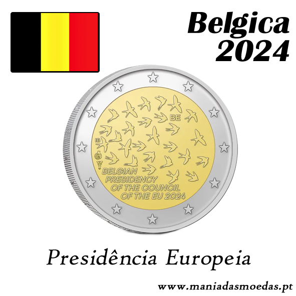 Moeda 2€ Bélgica 2024 - Presidência UE - Alvéolo