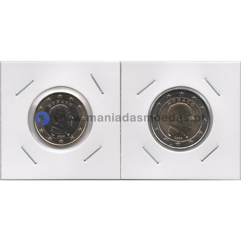 Conjunto moedas 2€ + 1€ Mónaco 2024
