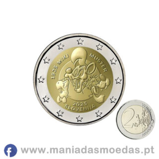 Moeda 2€ Eslovénia 2025 – Miki Muster Moeda 2€ Eslovénia 2025 – Miki Muster