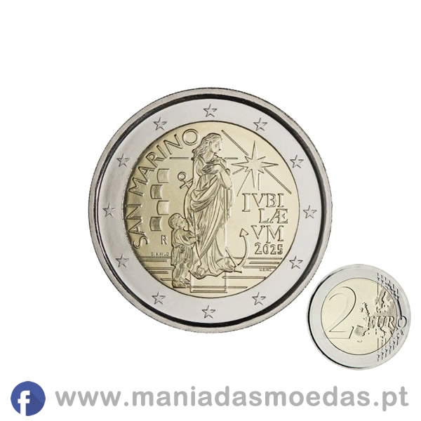 Moeda 2€ San Marino 2025 - Ano Jubilar