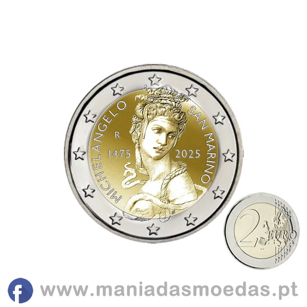 Moeda 2€ San Marino 2025 - Michel Angelo