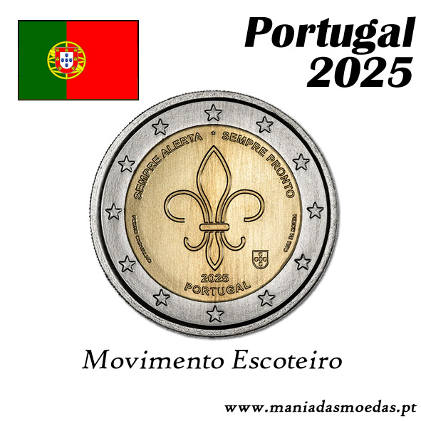 Moeda 2€ Portugal 2025 - Movimento Escoteiro