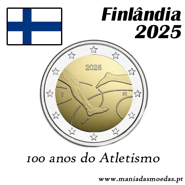 Moeda 2€ Finlândia 2025 - Atletismo