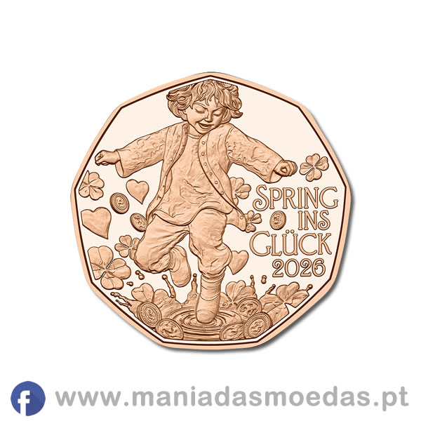 Moeda 5€ Áustria 2026 - Saltos de Alegria!