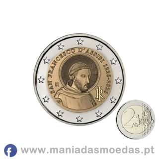 Moeda 2€ Itália 2026 – Francesco de Assis – LC – UNC