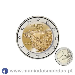 Moeda 2€ Malta 2026 – Cidade La Valeta – LC – UNC