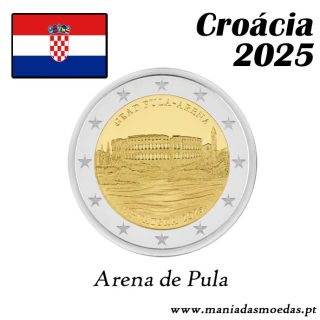 Moeda 2€ Croácia 2025 – Arena de Pula