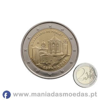 Moeda 2€ Espanha 2026 – Mosteiro Poblet – LC – UNC Moeda 2€ Espanha 2026 – Mosteiro Poblet – LC – UNC