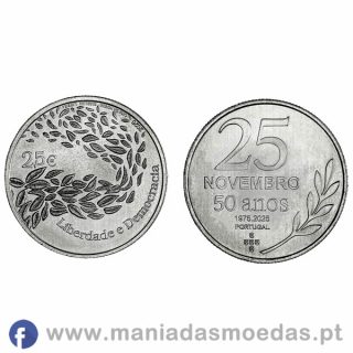 Moeda 2,5€ Portugal 2026 – 25 de Novembro