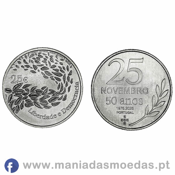 Moeda 2,5€ Portugal 2026 - 25 de Novembro