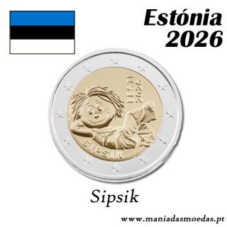 Moeda 2€ Estónia 2026 – Sipsik – PRO – UNC