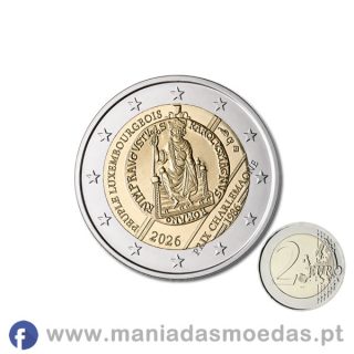 Moeda 2€ Luxemburgo 2026 – Carlos Magno – LC – UNC Moeda 2€ Luxemburgo 2026 – Carlos Magno – LC – UNC