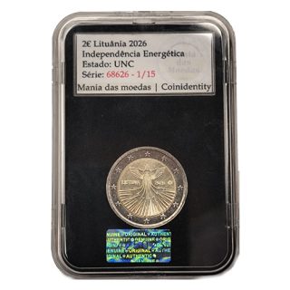 Moeda 2€ Lituânia 2026 – Independência Energética – Certificada Moeda 2€ Lituânia 2026 – Independência Energética – Certificada