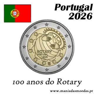 Moeda 2€ Portugal 2026 – Rotary – PRO -UNC Moeda 2€ Portugal 2026 – Rotary – PRO -UNC