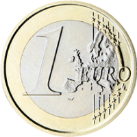 Segundo anverso moeda 1 euro