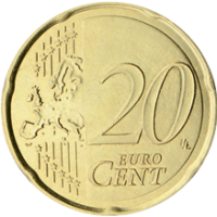 Segundo anverso moeda 20 cêntimos